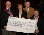 Mr Andy Williams and the Buffaloes presented our Chairman, Bill Tacey, Shaun McCarthy and a teary-eyed Dr Rosie Jones with a cheque for £ 4,100
