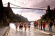 Bristol Half Marathon 2005 passing under Clifton Suspention Bridge