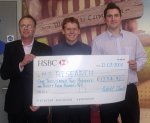  Tom and James from Carpet Giant in Yate presenting the £1,234.92 cheque to Brian Pagington of the MS Research charity fundraising team 